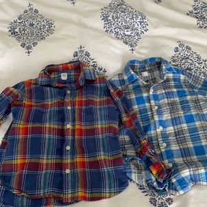 Plaid button down shirts